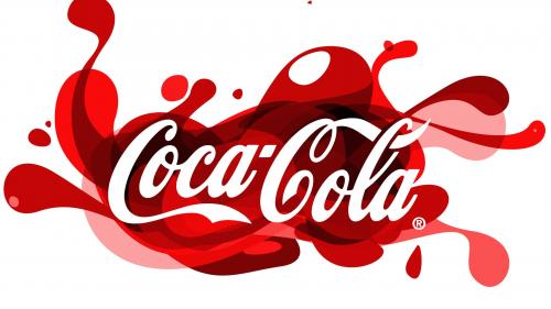 Логотип кока-кола на белом фоне