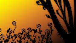 Абстрактные, цветы, шипы, трава, HD обои, скачать