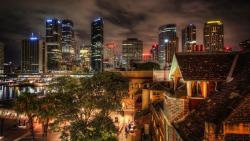 Австралия, театр, сиднейский ночники, здания, небоскребы