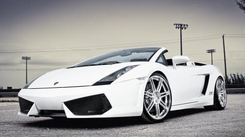 Белая Ламборгини Галлардо обои