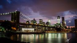 Бруклинский мост на Манхетен обои hd