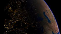 Вид из космоса Европы, обои планеты Земля