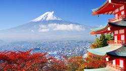 Гора, Фудзи, Япония, высокая гора, небо, облока