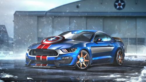 Капитан Америка, Ford Mustang Gt350r, Форд мустанг обои