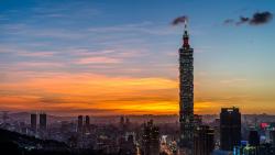 Китай, Тайвань, Тайбэй, башня, вид сверху, фоны, заставки
