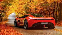 Концептуальный Астон Мартин в лесу