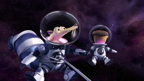 Косос, Ледниковый период, жолудь, астронавт, белка, мультфильм обои