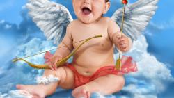 Ребенок купидон, ангельский ребенок, амур, малыш, картинки, фоны