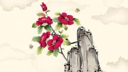 Рисованные заставки цветов в облаках скачать на рабочий стол 