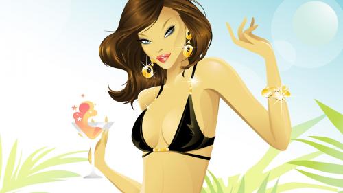 Рисованные картинки девушки на рабочий стол