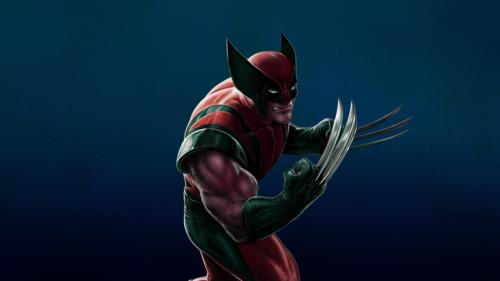 Рисованые обои росомахи