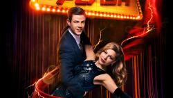 Флэш, Эзра Миллер, Барри Аллен, танцует, костюм, дуэт, Супергёрл обои HD