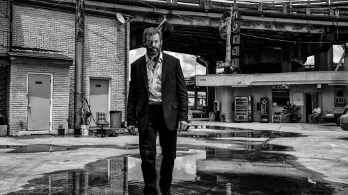 Хью Джекман, Логан, росомаха, чернобелые, фото, обои, актёр, знаменитость, костюм, борода