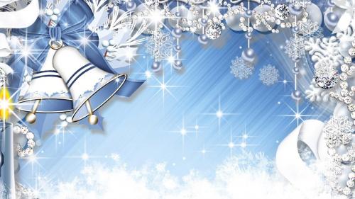 белые колокольчики и снежинки