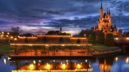 1920x1200 Пейзаж с видом на замок заставки