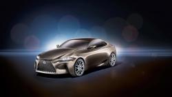 2015 Lexus RC F автомобиль на темном фоне
