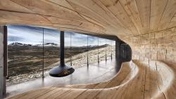 2560x1600,  Деревянная комната с видом на холмы