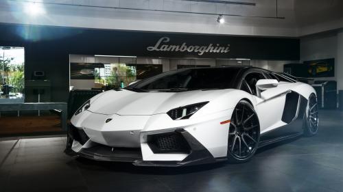 adv1 aventador lamborghini Маями белый спорткар
