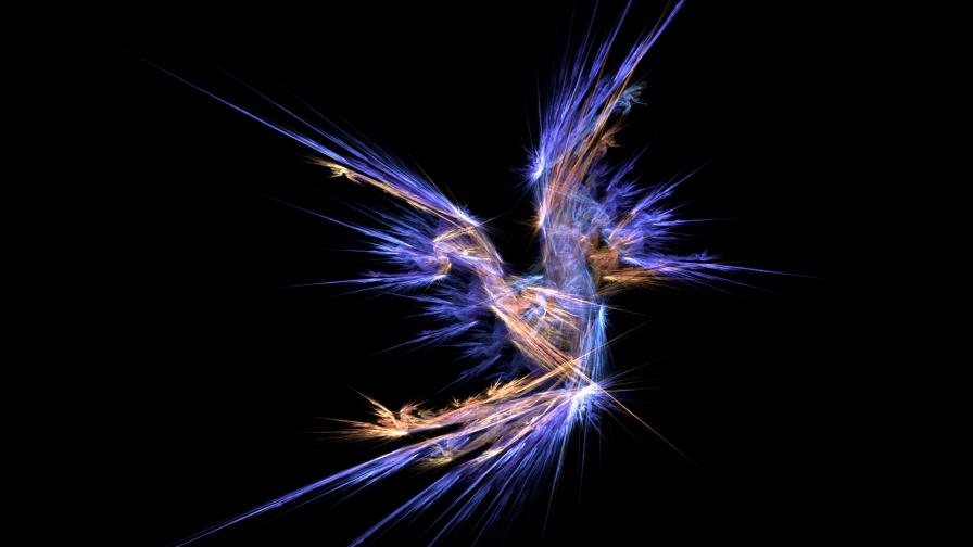 HD Абстрактная картинка птицы в сине-желтых тонах