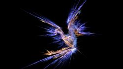 HD Абстрактная картинка птицы в сине-желтых тонах