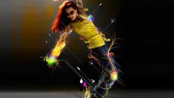 HD обои Счастливая рыжая девушка