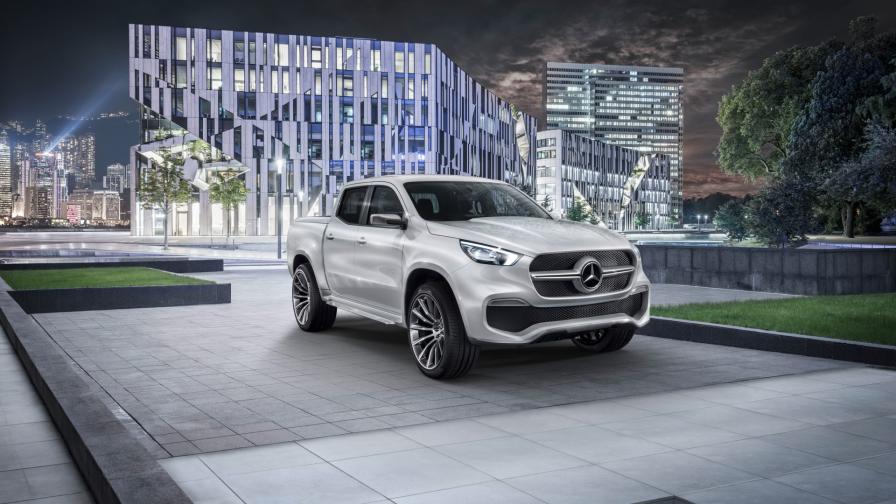 Mercedes-Benz, мерседес,  пикап, город, грузовичок обои