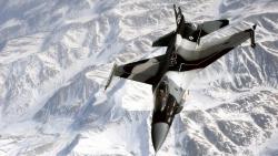 Wallpaper AK 263 Fighter Jet on Ice Mountain